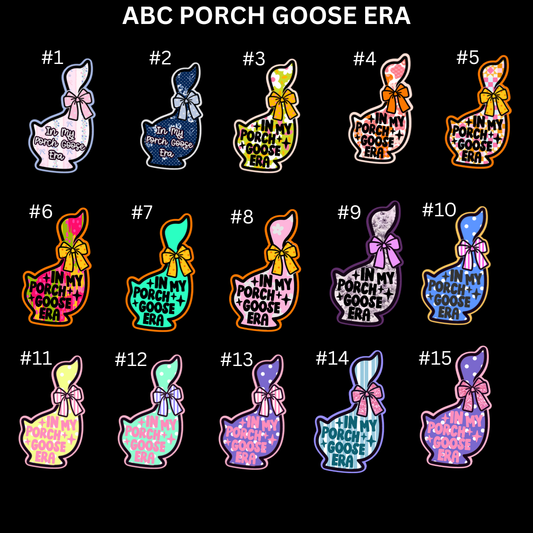 ABC In My Porch Goose Era Cardstock - Shipped by Kaleidoscope Kreations