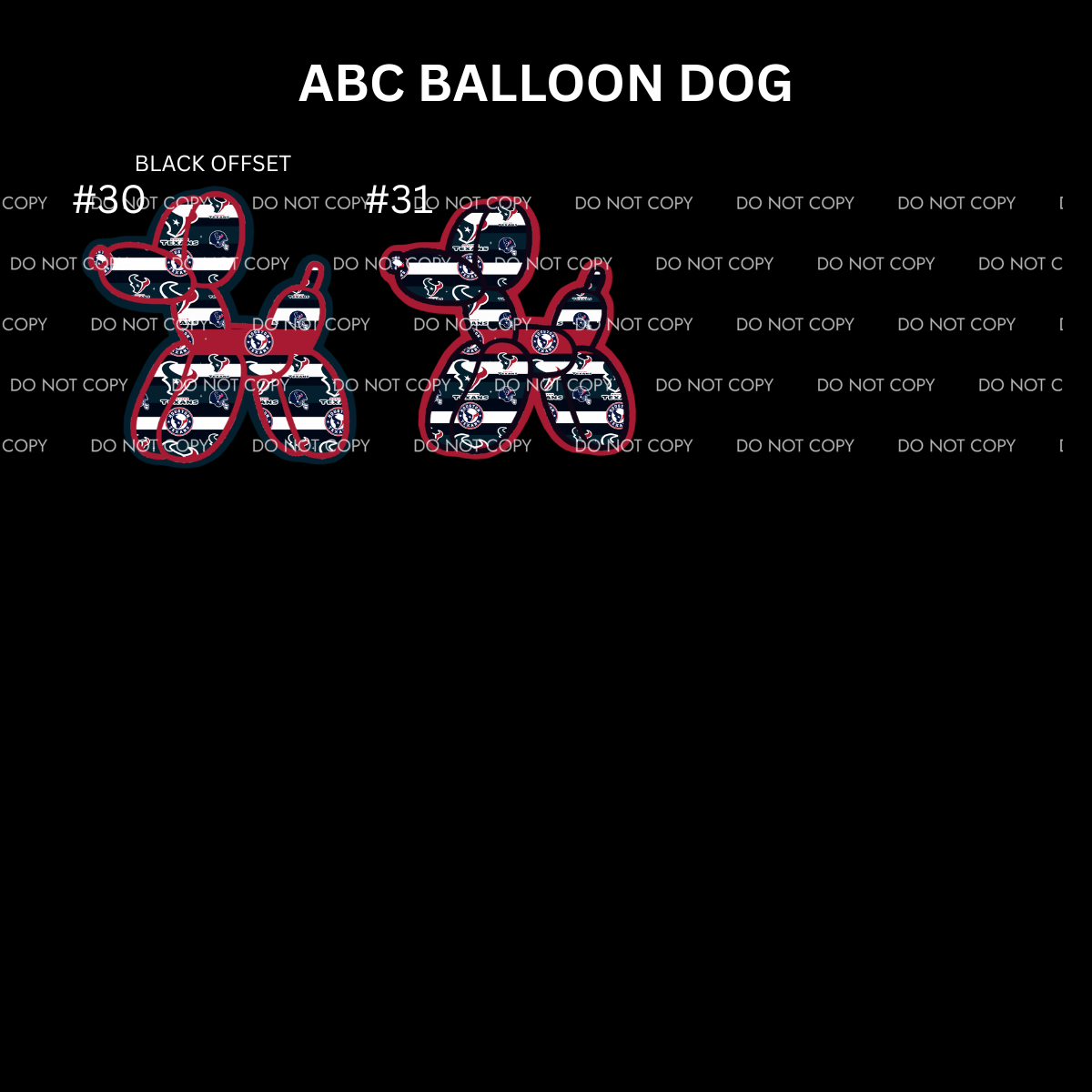 ABC Balloon Dog Cardstock - sold and shipped by kaleidoscope Kreationss