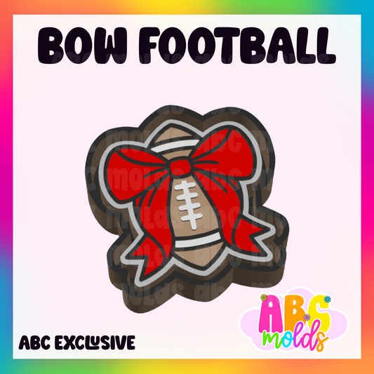 Bow Football  - Silicone Freshie Mold