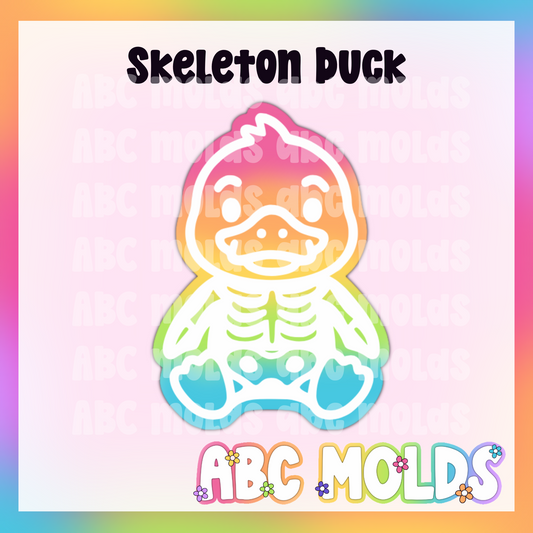 Skeleton Duck silicone freshie mold