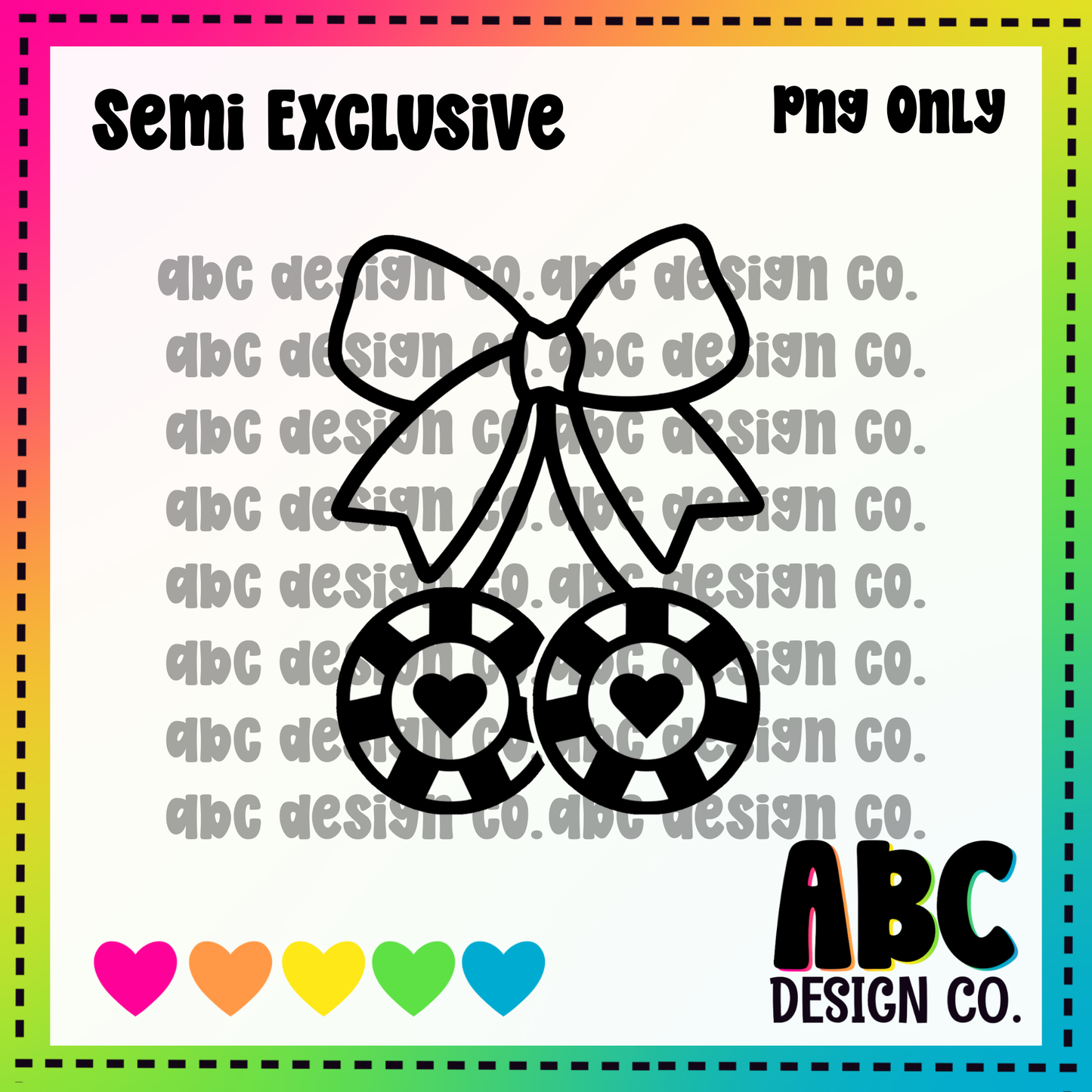 Poker chip cherries PNG only - Semi-Exclusive - digital download