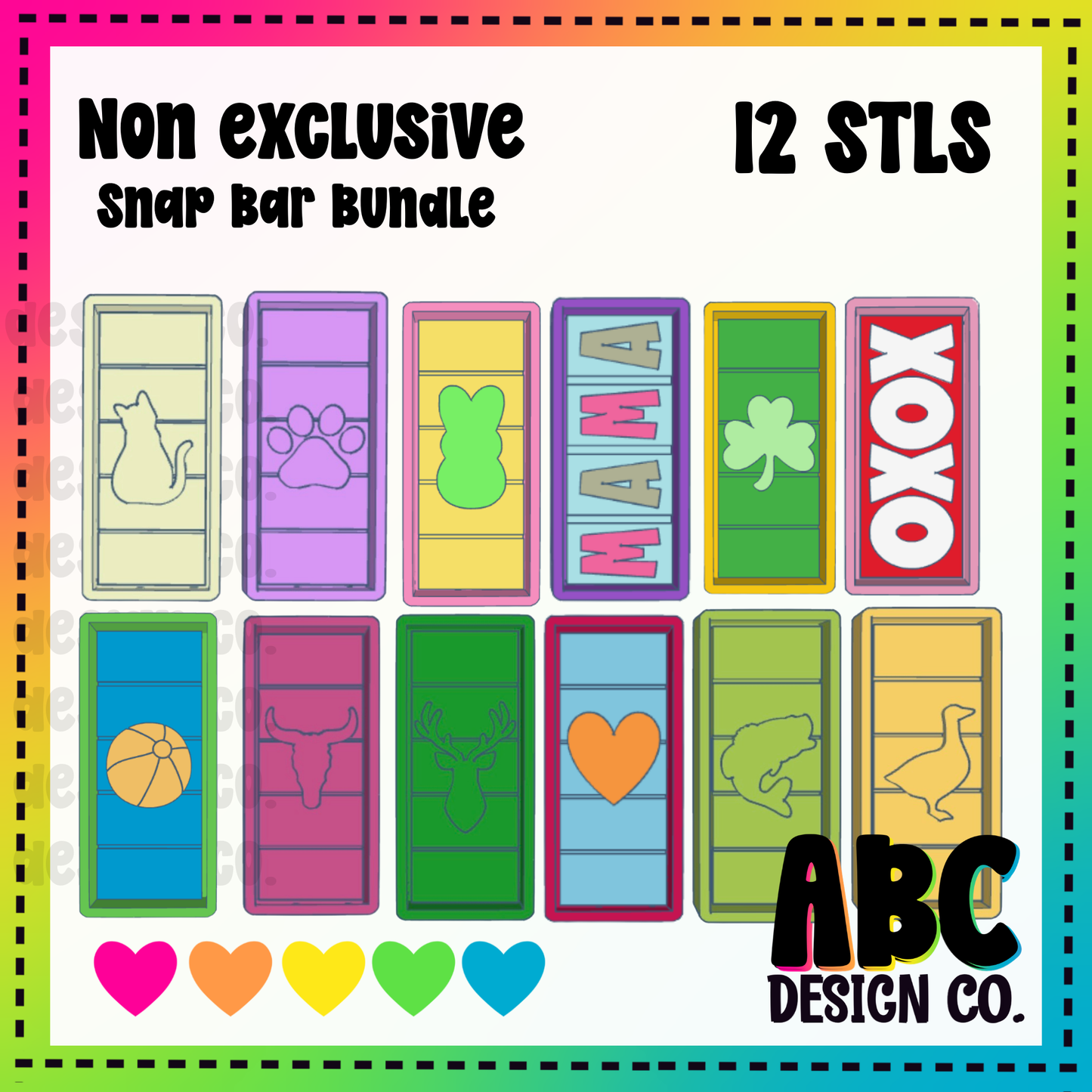 12 ct Snapbar WAX Mold STL BUNDLE - digital download