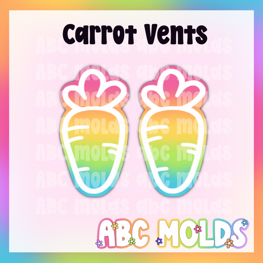 Carrot vents Silicone Freshie Mold