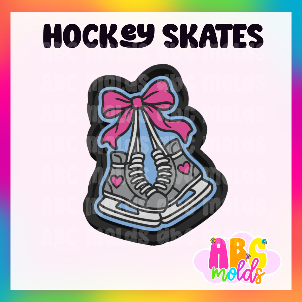 Bow Hockey Skates Silicone Freshie Mold