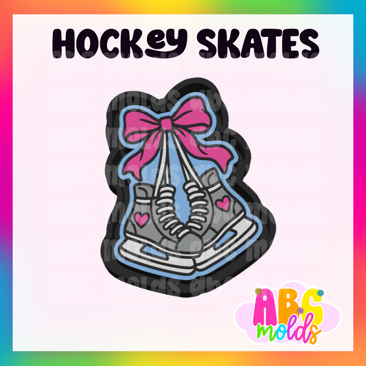 Bow Hockey Skates Silicone Freshie Mold