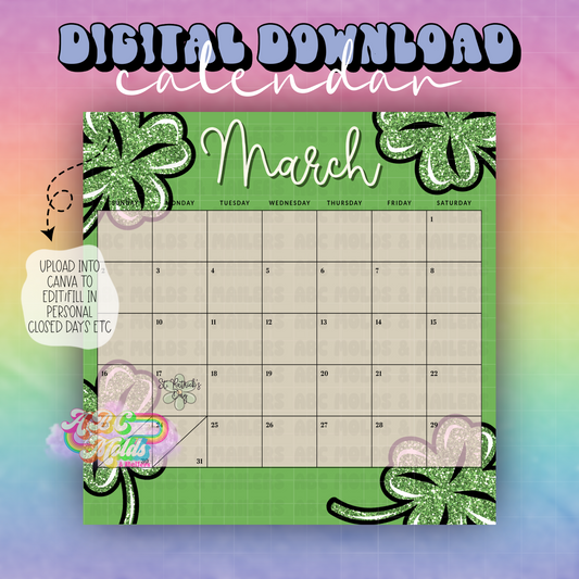 March 2025 Calendar option 2 - Digital Download