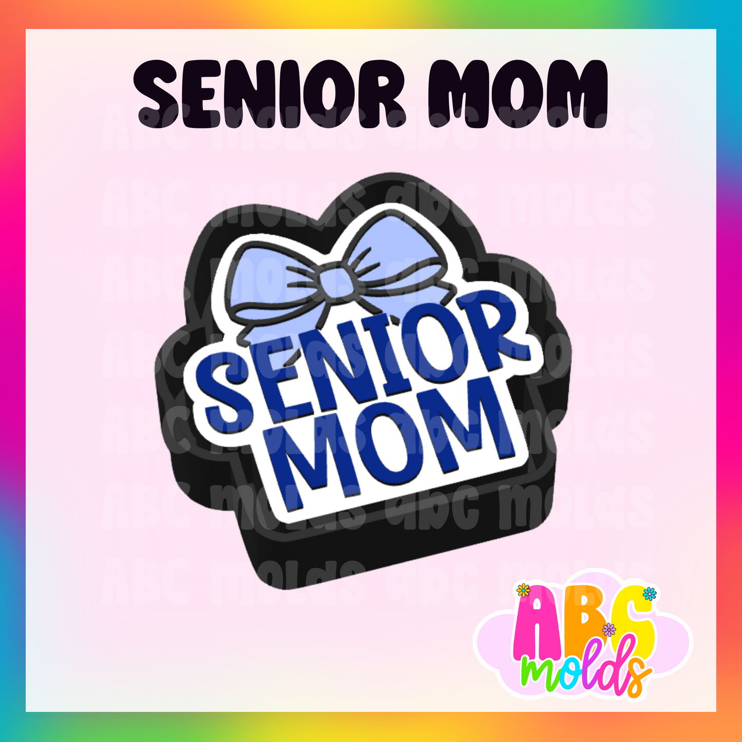 Senior mom with bow Silicone Freshie Mold