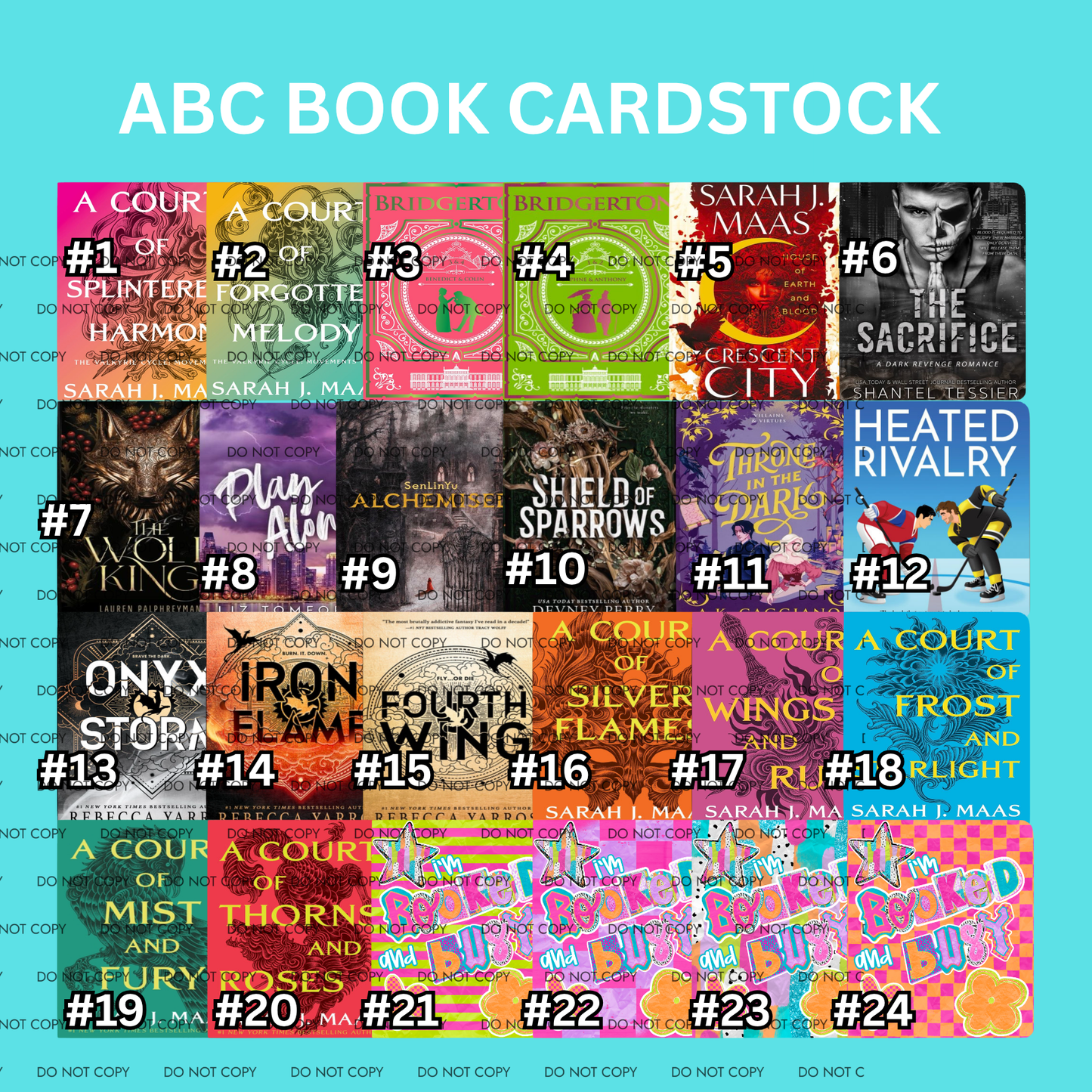 ABC BOOK CARDSTOCK - sold and shipped by Kalidescope Kreationss