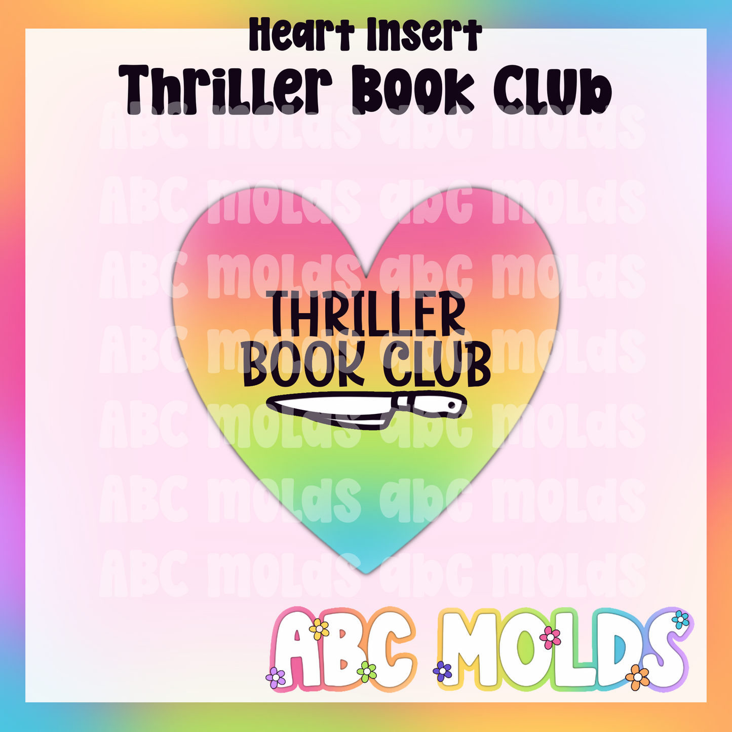 Heart Insert Listing - Bookish - Silicone Freshie Inserts