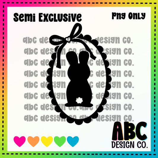 Bunny frame PNG only - Semi-Exclusive - digital download