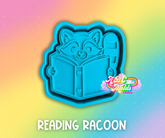 Reading Raccoon Silicone Mold