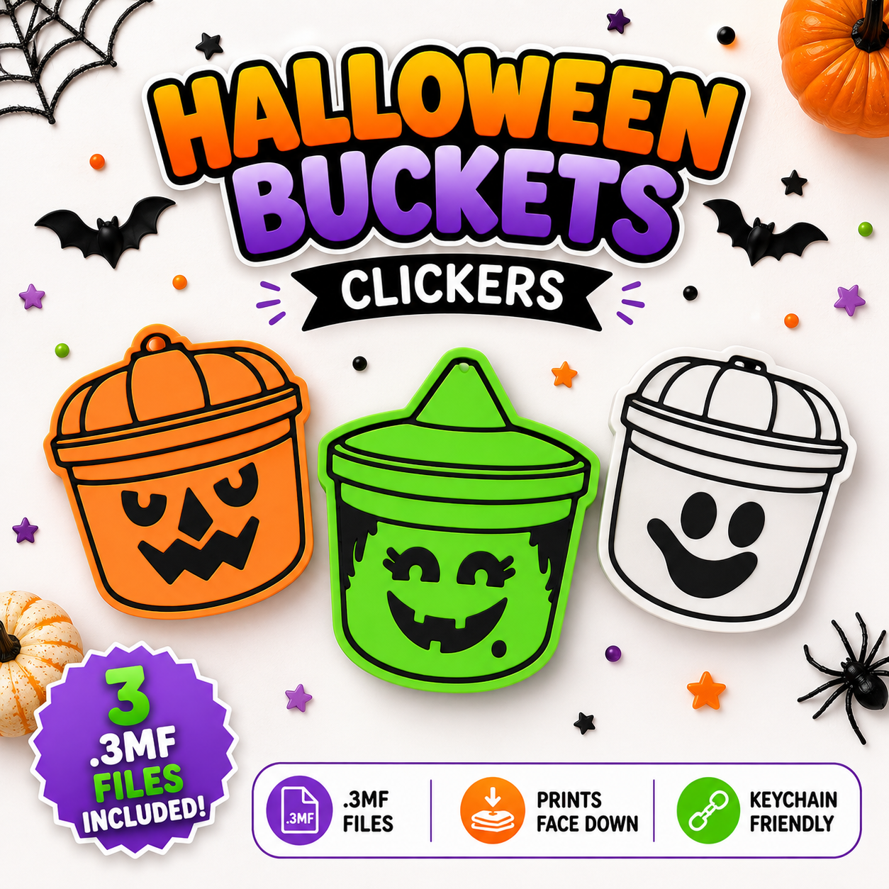 Bucket Clicker Bundle of 3 - .3mf only