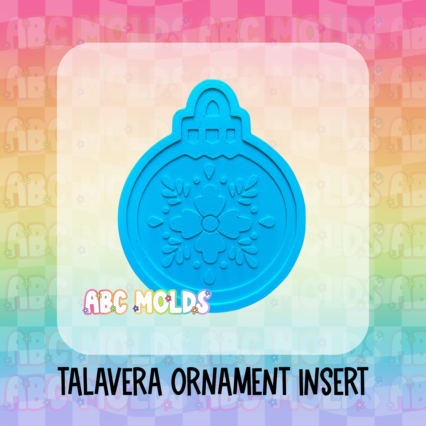 ABC Ornament silicone mold Inserts