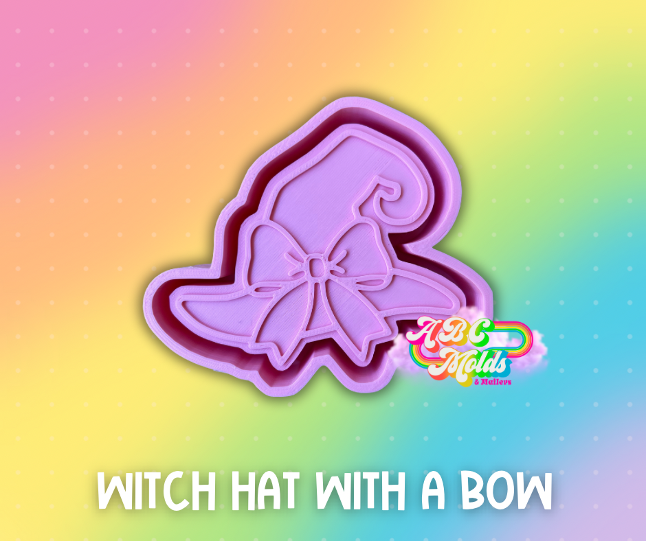 Witch hat with a bow Silicone Mold