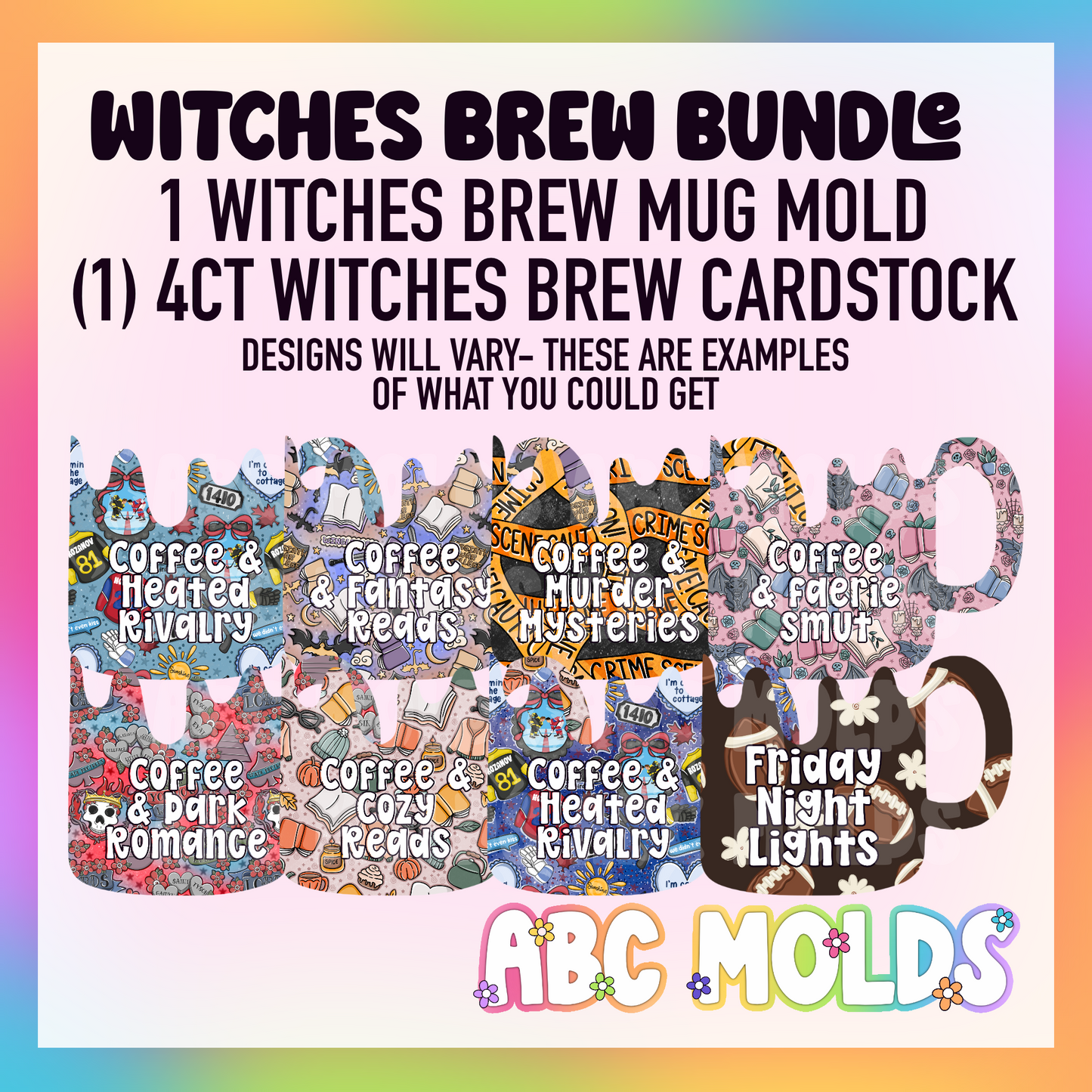 Witches brew mug silicone mold & Cardstock Bundle
