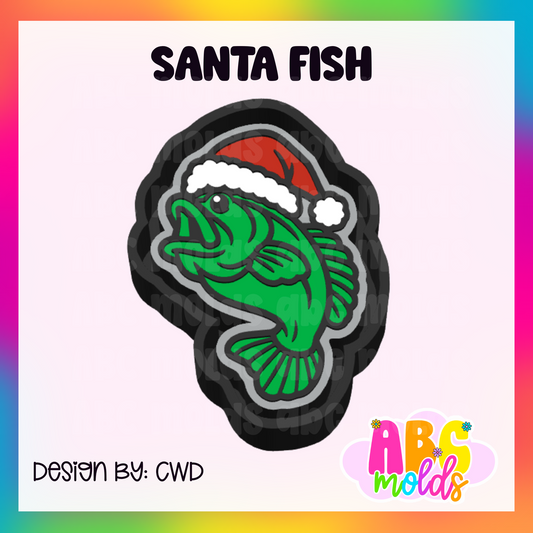 Santa Fish - Silicone Freshie Mold