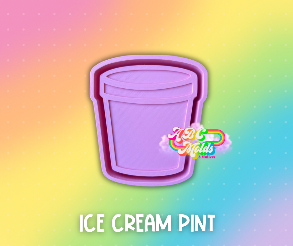 Ice cream pint container silicone mold