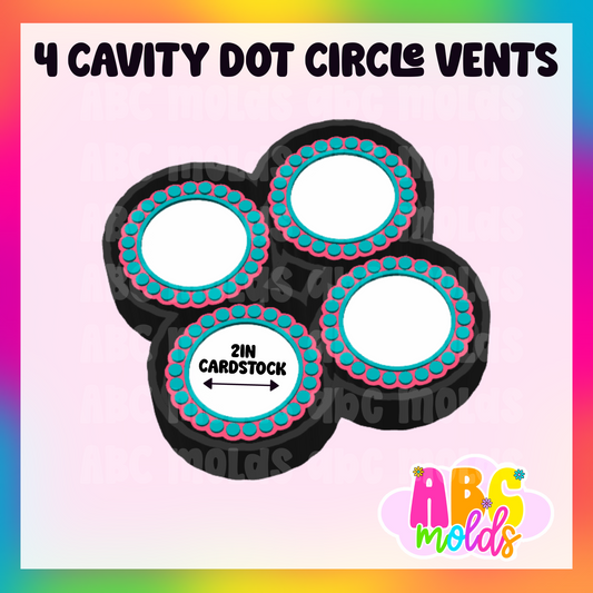 4 cavity dot circles - silicone Freshie mold