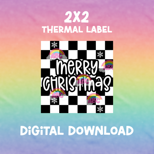 2x2 Digital Download Thermal Label - Christmas