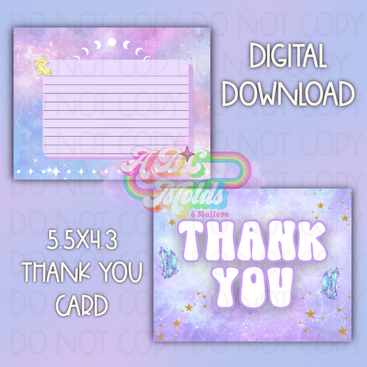 Digital Download - Thank You Card - Celestial