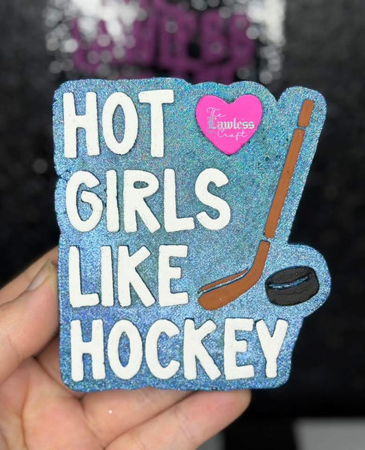 Hot Girls Like Hockey Silicone Freshie Mold