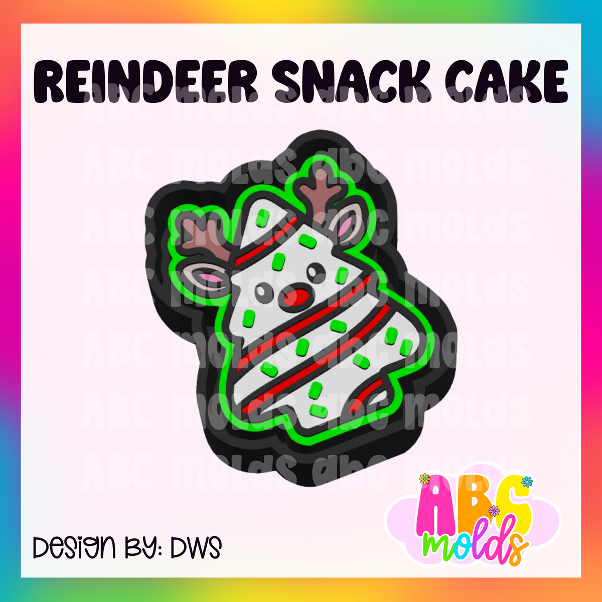 Reindeer Snack Cake - Silicone Freshie Mold