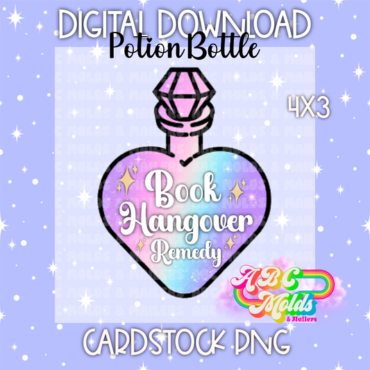 Digital Download - PNG Cardstock Download - Potion Bottle