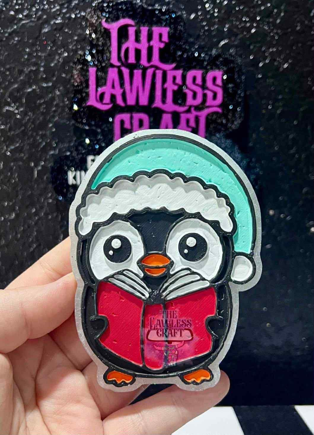 Reading Penguin Silicone Mold