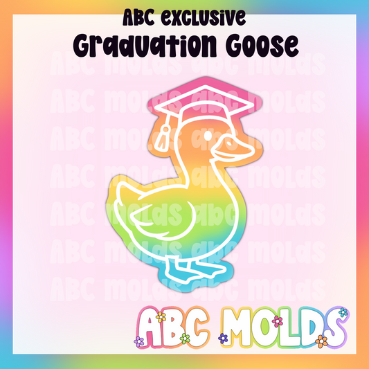 Graduation Goose silicone freshie mold