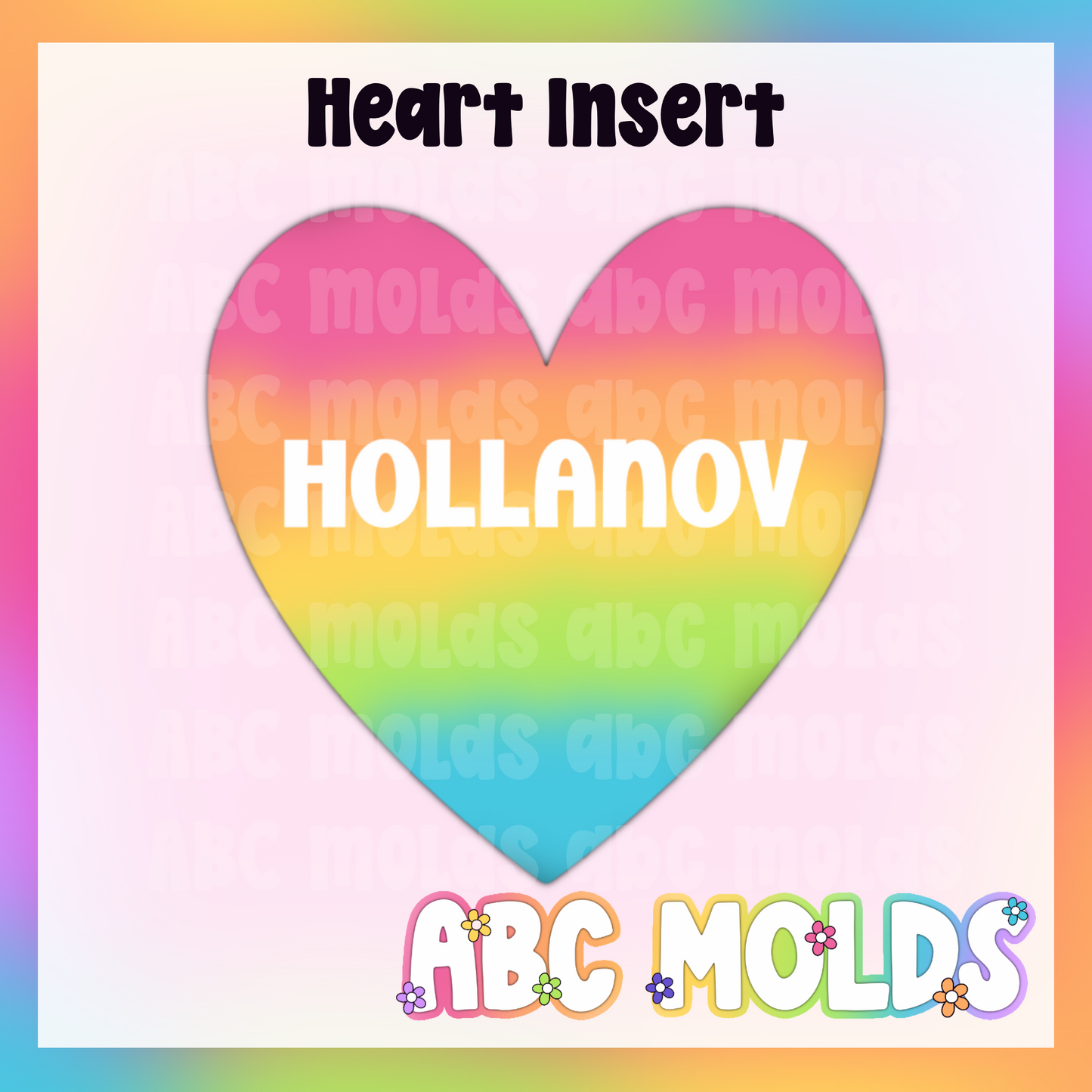 Heart Inserts listing 2 of 2 - silicone mold inserts