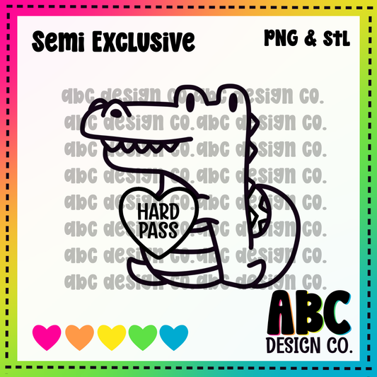 Hard Pass Gator PNG & STL - Semi-Exclusive - digital download