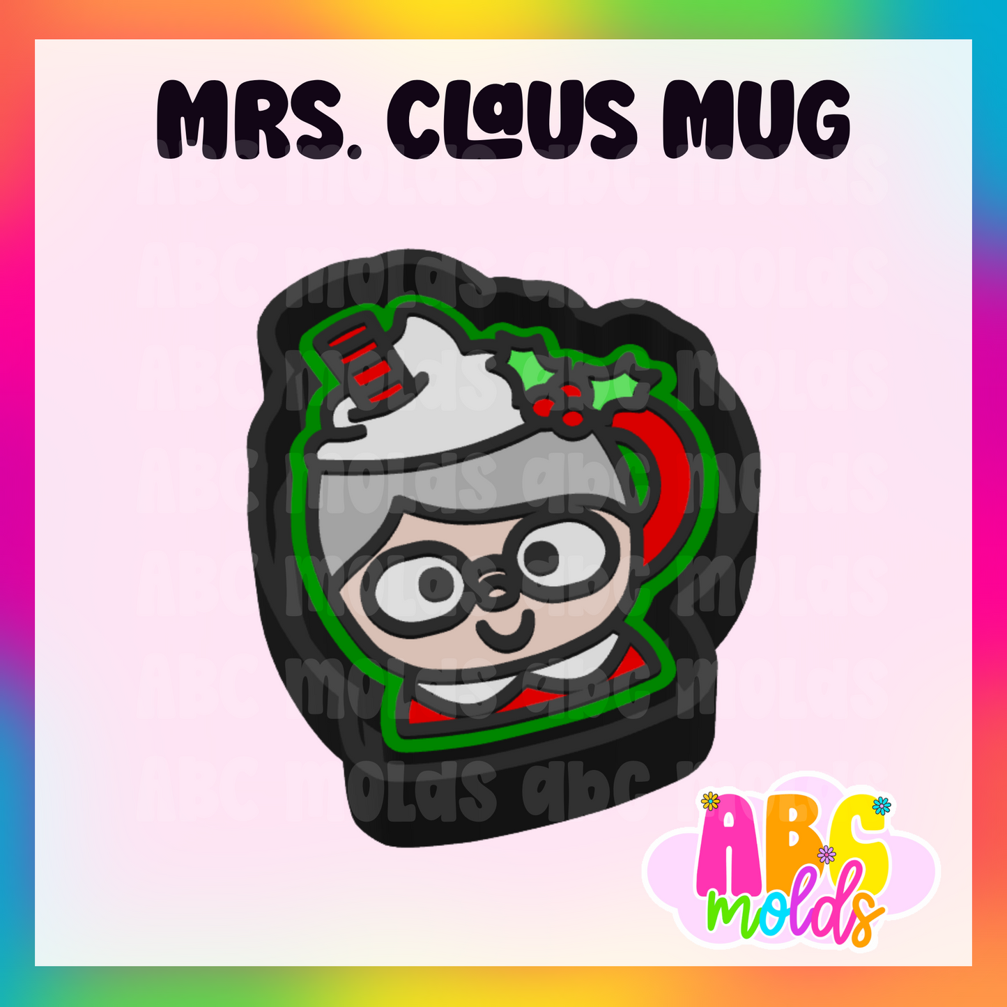 Mrs. Claus Mug Silicone Freshie Mold