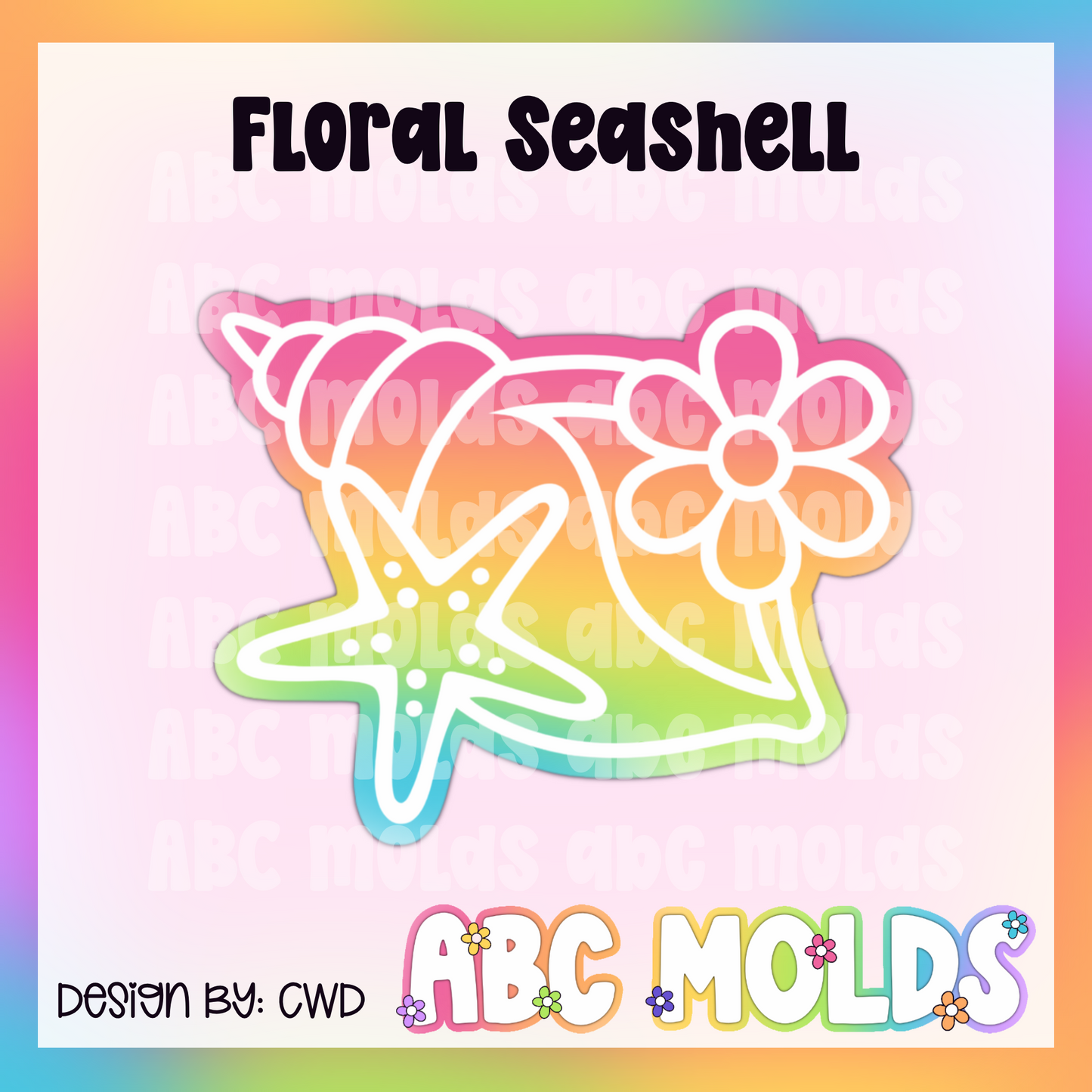 Floral Seashell Silicone Freshie Mold