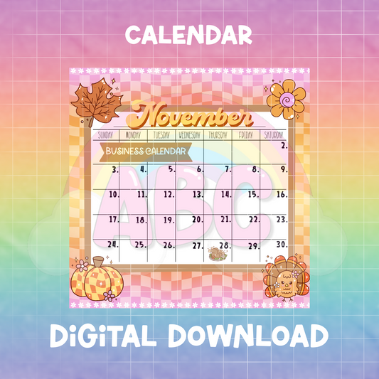 Digital Download - November Calendar