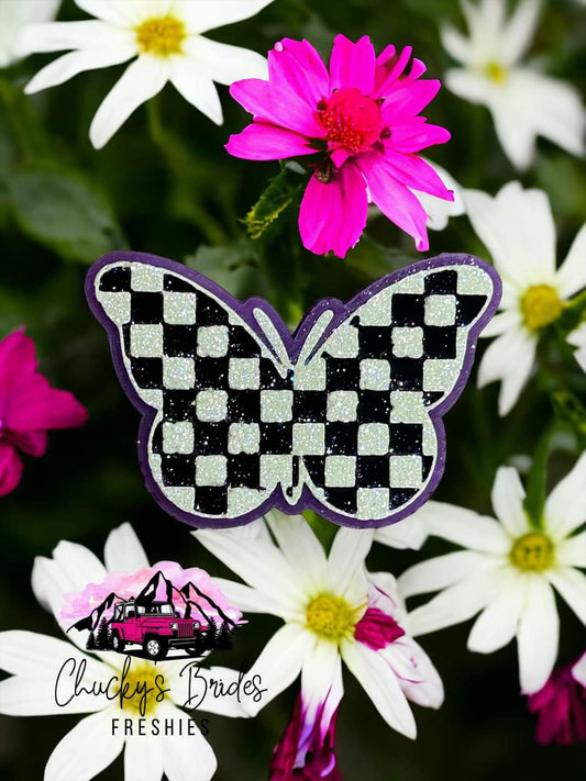 Checkered Butterfly Silicone Mold