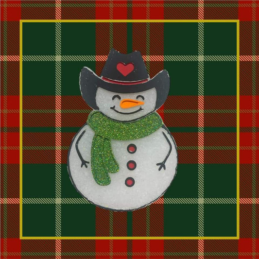 Western Snowman silicone mold