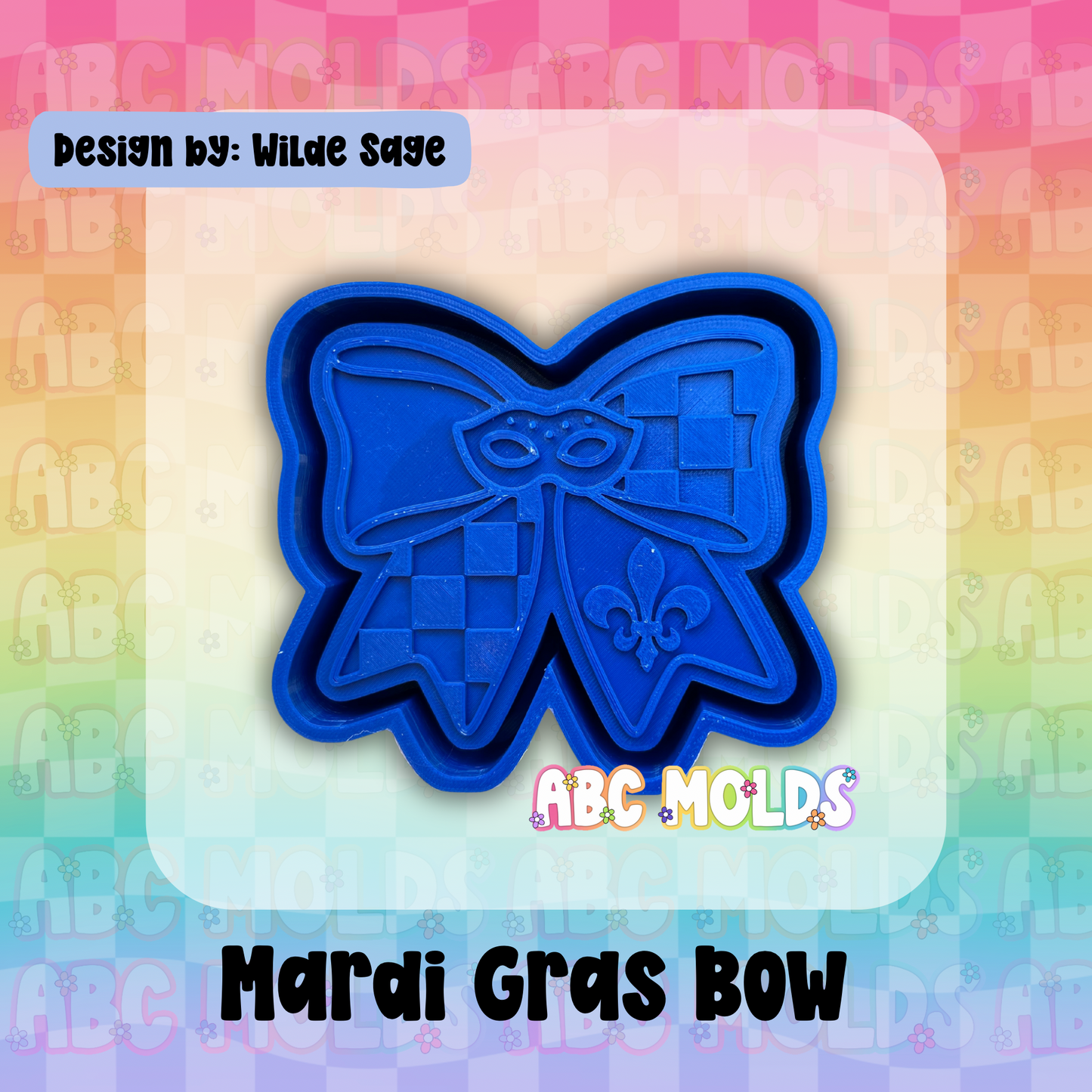 Mardi Gras Bow Silicone Mold
