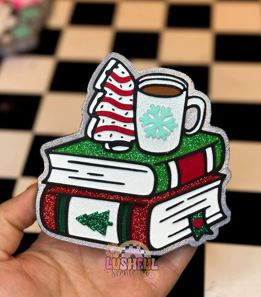 Winter Book Stack Silicone Mold