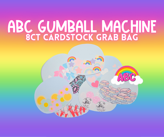 8 ct ABC Gumball Cardstock Grab Bag