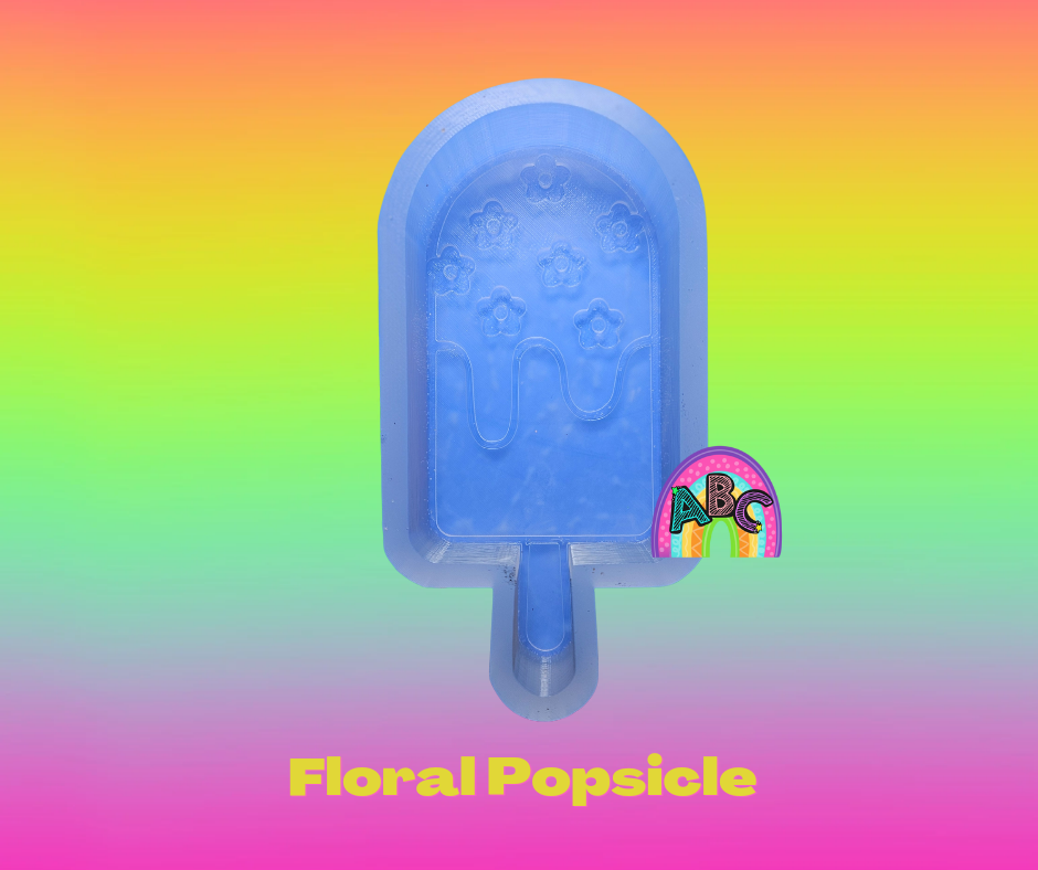 Floral Popsicle silicone mold