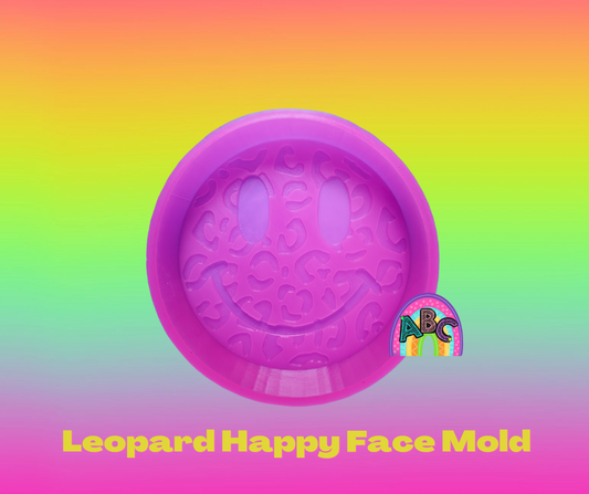 Leopard Happy Face silicone mold