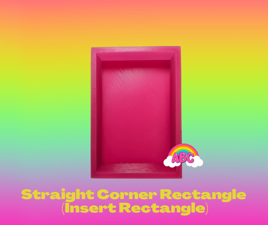 Straight Corner Rectangle (insert Rectangle) silicone Freshie mold ...