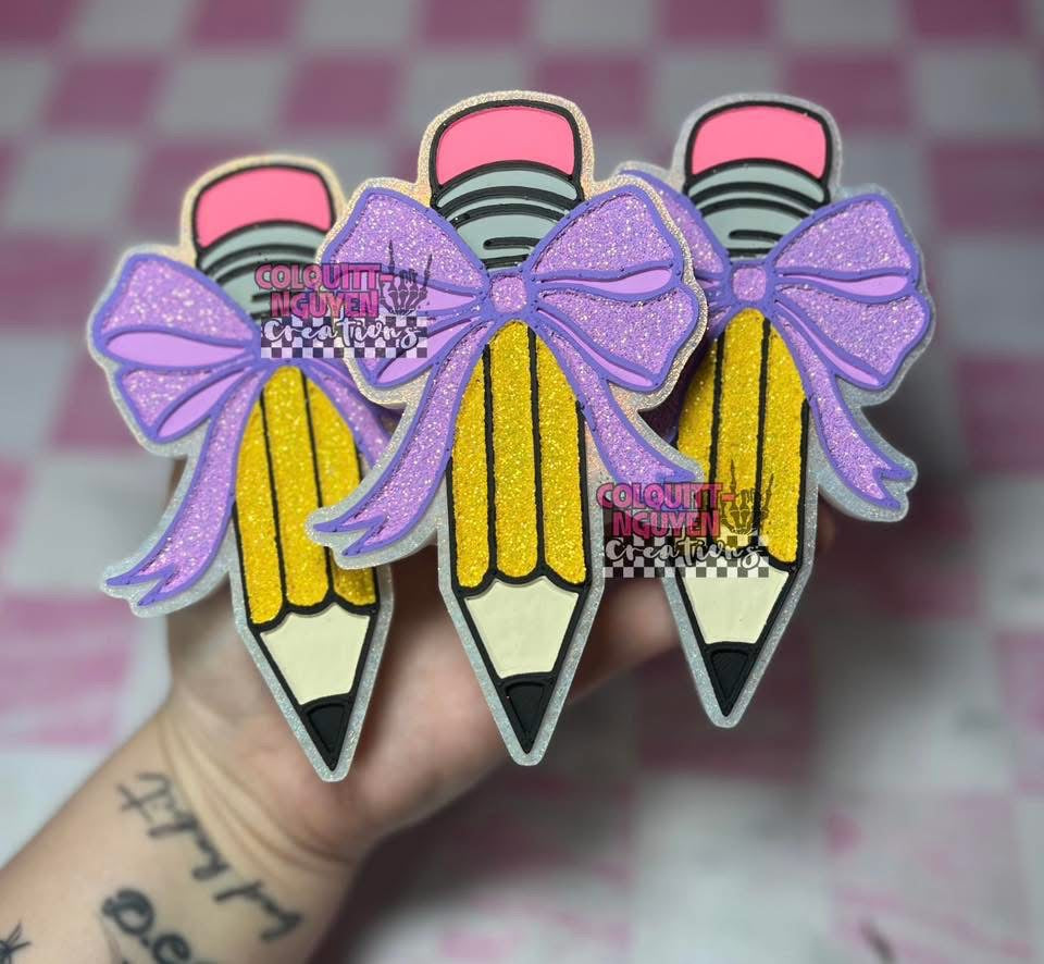 Bow Pencil Silicone Freshie Mold