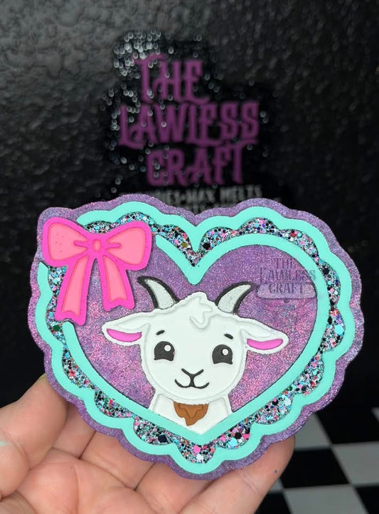 Goat Heart Silicone Freshie Mold
