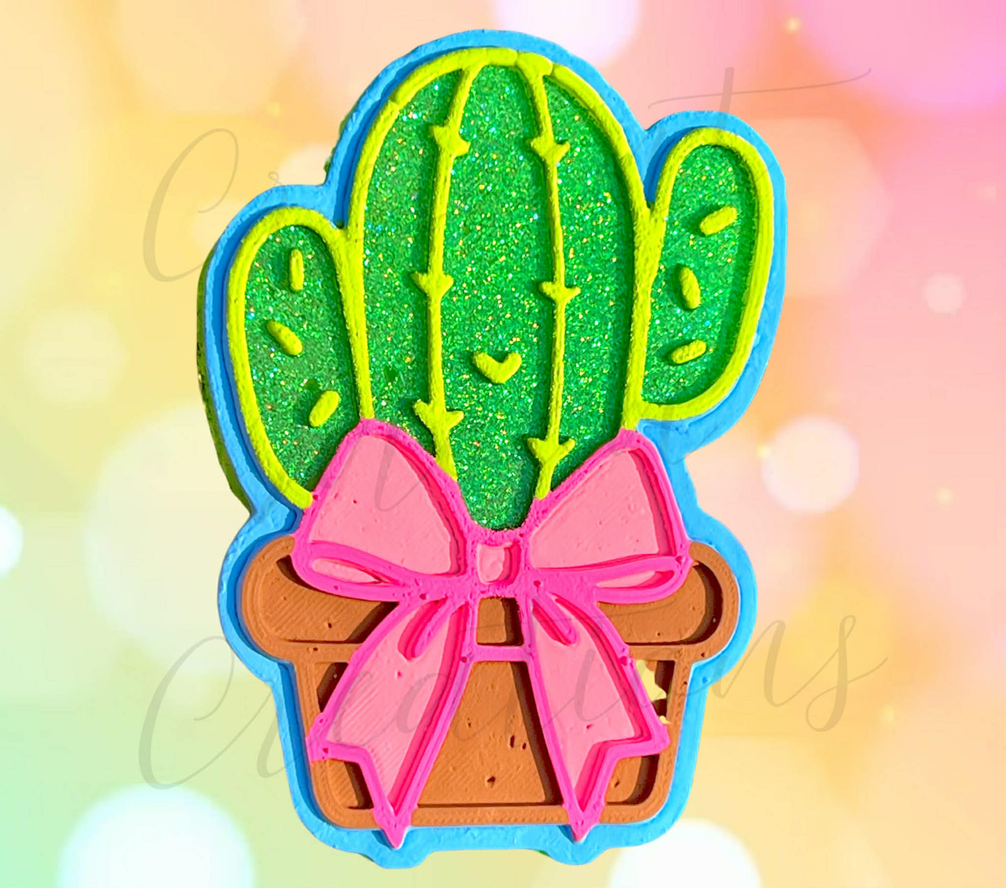 Bow cactus Silicone Freshie Mold