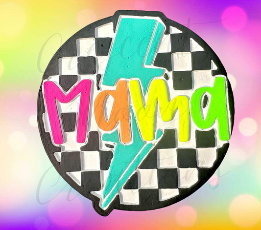 Checkered Mama Circle Silicone Freshie Mold