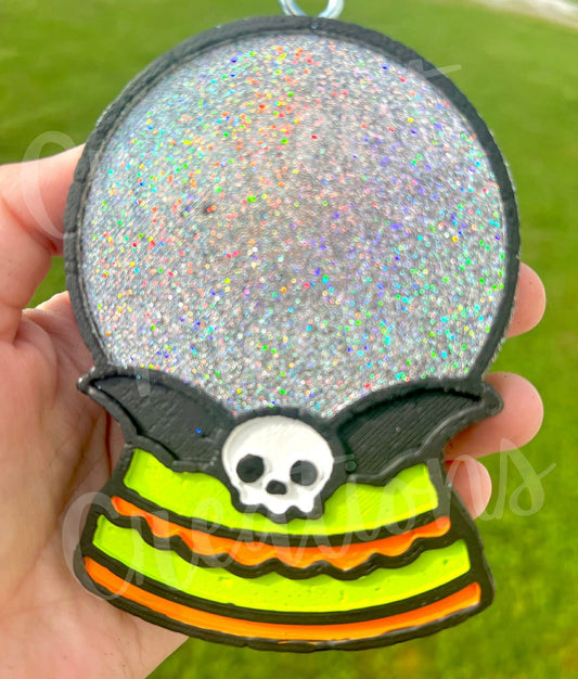 Skull Crystal Ball Silicone Freshie Mold