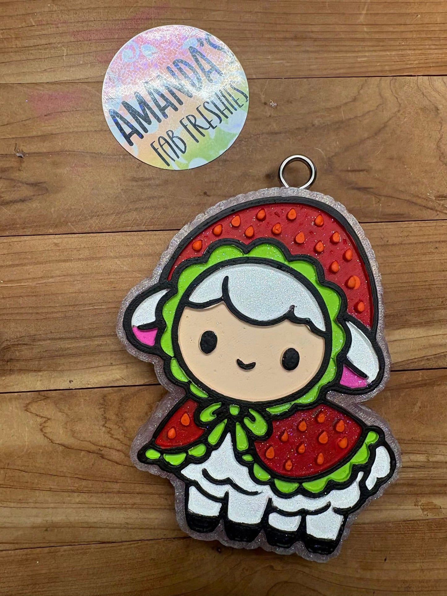 Strawberry Lamb Silicone Freshie Mold