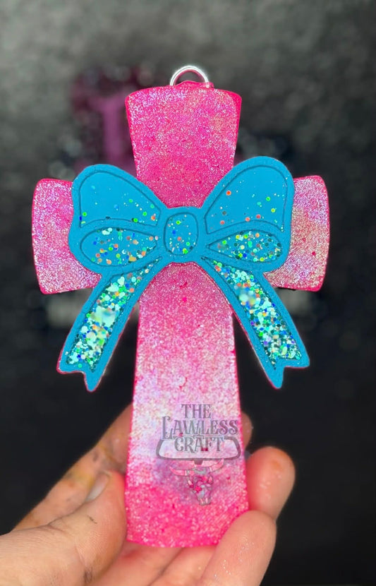 Bow Cross Silicone Freshie Mold