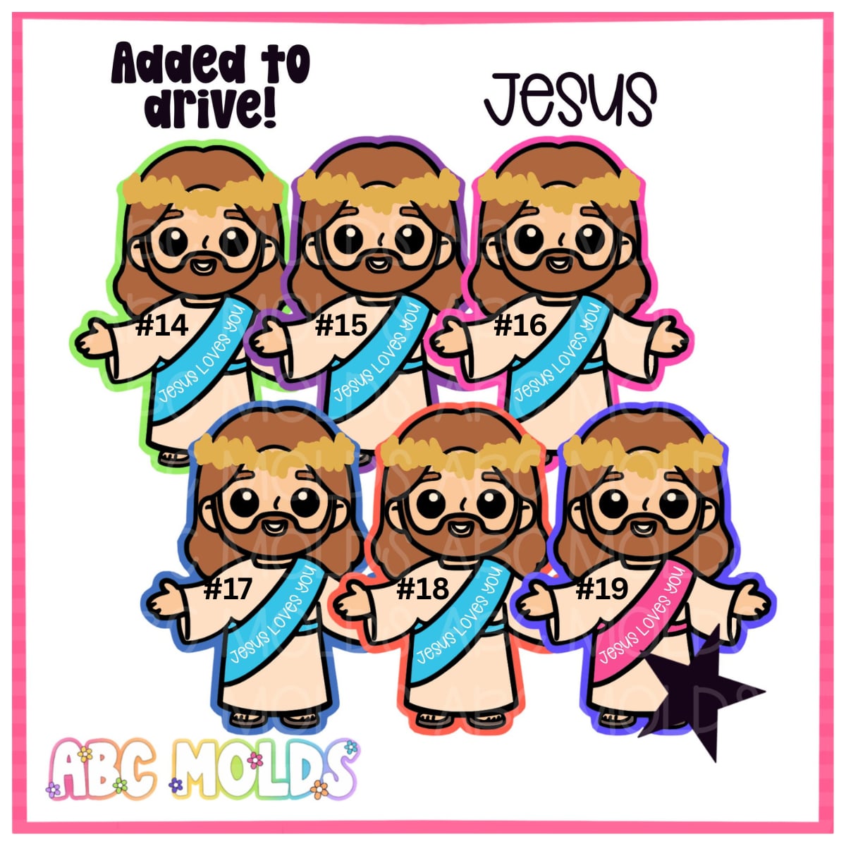 ABC Jesus Cardstock - Shipped by Kaleidoscope Kreations